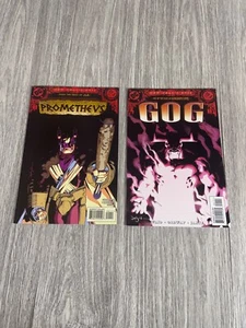 DC Pages of JLA New Year's Evil 2 comic lot 1998 #1 Prometheus & #1 Gog - Picture 1 of 13