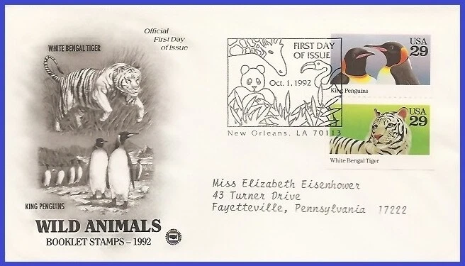 USA3 #2708 ADDR PCS ARTCRAFT FDC STR2  King Penguins - Image 1 of 1