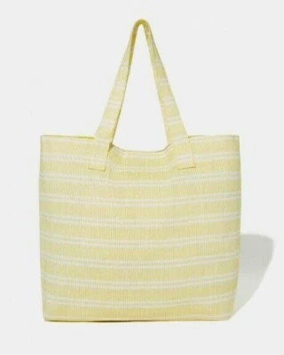Charming Charlie ~ NEW Large Canvas Beach Tote  ~ NWT - Image 1 of 2
