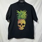 Pineapple Skull XL Tee Black Colored Graphic T-Shirt Death Swinger Metal Florida