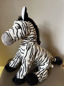Wildlife Artists 15” Zebra Plush Sitting Stuffed Animal Toy - Picture 1 of 3
