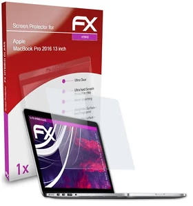 atFoliX Glass Protector for Apple MacBook Pro 2016 13 inch 9H Hybrid-Glass - Picture 1 of 8