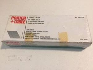 Porter Cable DA15175 DA Angled Finish Nails 15GA 1-3/4" 4,000 Nails SFN1 NT65AA - Picture 1 of 3