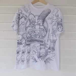 Liquid Blue Mens T-Shirt Large The Simpsons Comic Sketch Print Bart Homer Marge - Picture 1 of 4