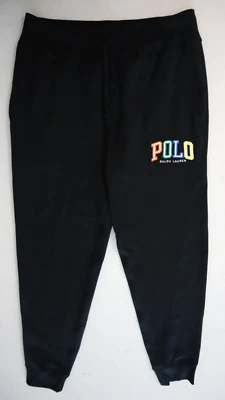 Pantalones deportivos Polo Ralph Lauren para hombre talla pequeña negro con logotipo polar $138 Foto 1 de 4