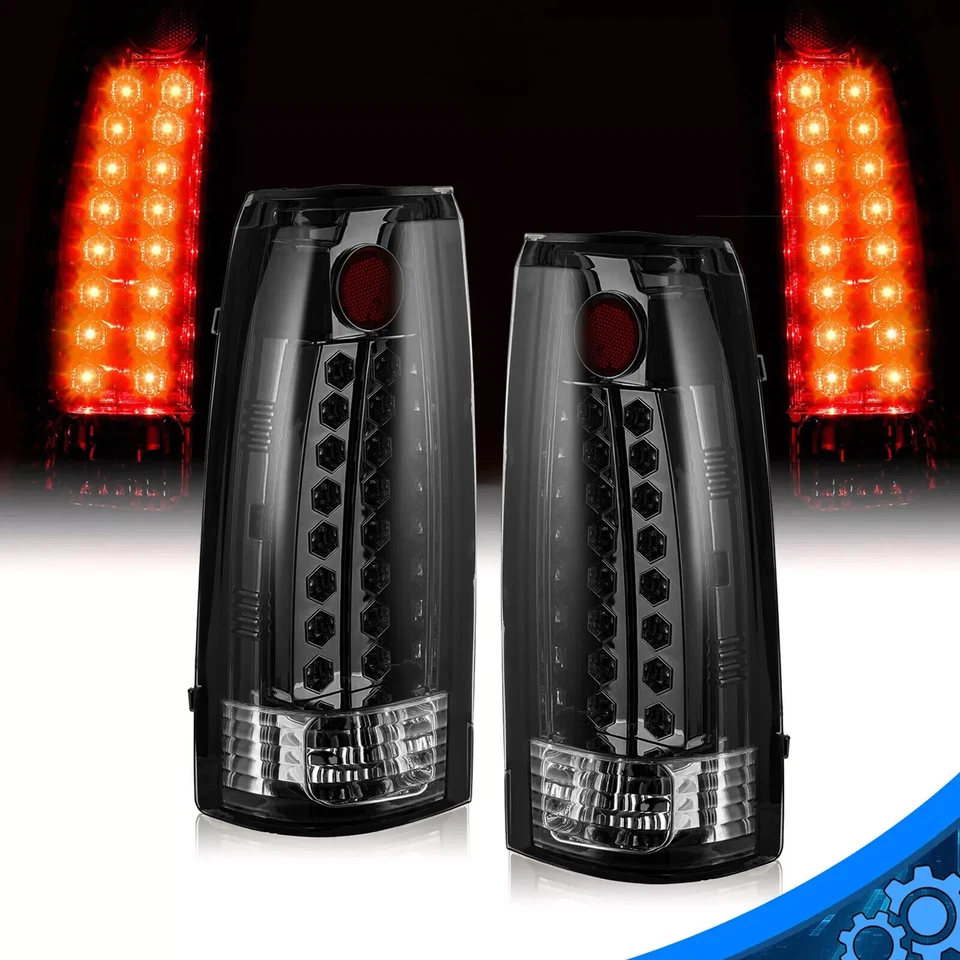 For Chevy GMC 88-99 C1500 C/K 1500-3500 Smoked LED Rear Brake Tail Lights Lamp - Image 1 of 4