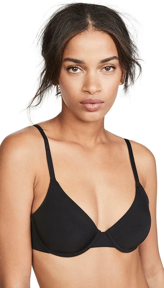 Natori Women's Black Minimal Convertible Soft Stretch T-Shirt Bra Size 34C