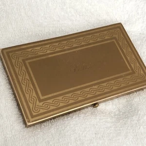 Vintage 1950's USA Wadsworth Gold Metal Cigarette Case 3”x 5” WOW Engraved PATSY - Picture 1 of 17