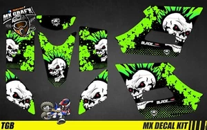 Kit Déco Quad pour / Atv Decal Kit for TGB Blade - Punk Skull Green - Imagen 1 de 1