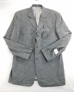 Tallia Uomo Fidello Wool Blend Mens 42R Gray Sports Coat Blazer Suit Jacket NEW