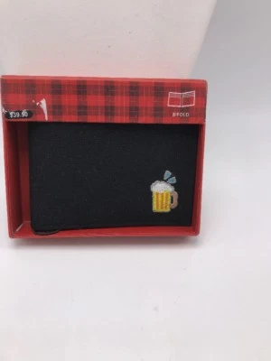 $39.50 Perry ellis bi fold wallet  beer KS1 - Image 1 of 4