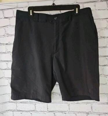 PGA Shorts Mens 34 Black Golf Active Casual Pockets Lightweight Chino Flat Front - Image 1 of 4