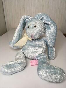 Russ Berrie Buffie Bunny Rabbit Plush Blue Long Floppy Ear Stuffed Animal 10”