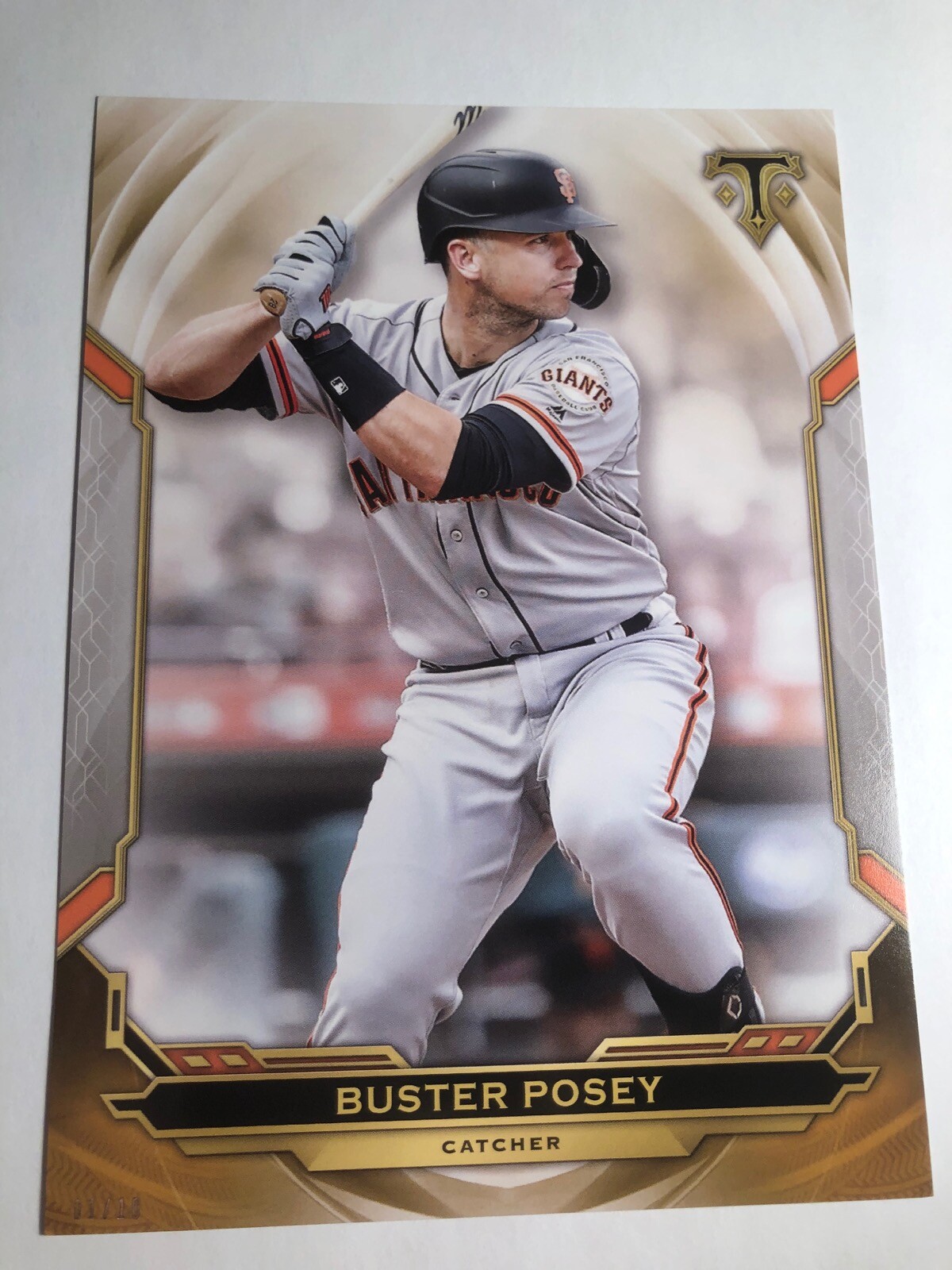 2019 Topps Triple Threads Jumbo 5x7 Buster Posey Giants 64 03/10