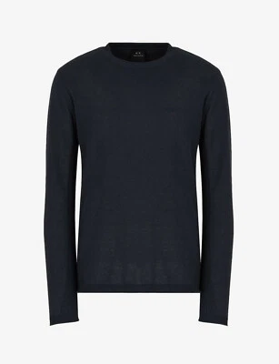 $120.00 Armani Exchange Crew Neck Sweater, Navy [ M] - Image 1 of 3