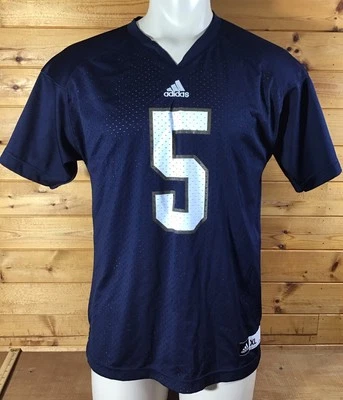 Camiseta de fútbol Adidas Notre Dame Fighting Irish Youth X-Large azul marino y dorado #5 Foto 1 de 4
