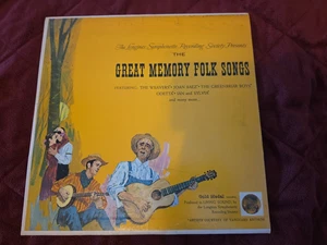 Great Memory Folk Songs. Longines Symphonette. Vinyl LP LWS-181 Record Album - Picture 1 of 7