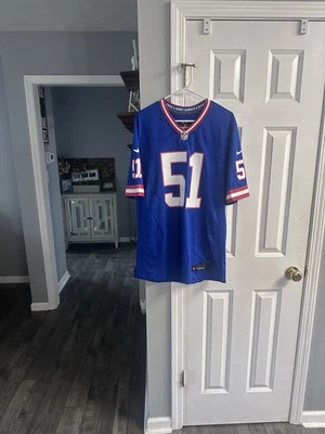 纽约巨人队 Abdul Carter Throwback 耐克球衣全新带标签,尺寸 M — 第 1/4 张图片