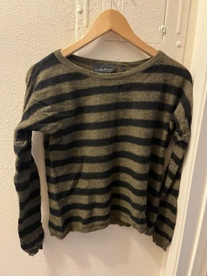 Suéter a rayas verde cachemir Foto 1 de 4