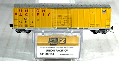 MICRO-TRAINS Z SCALE 50' RIB SIDE BOX CAR UNION PACIFIC 51100164 - Image 1 of 3