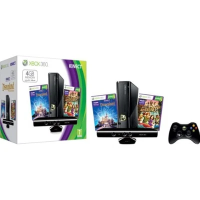 Xbox 360 4GB Kinect Console Bundle With Kinect Disneyland Adventures And 6Z - Image 1 of 4