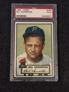 1952 TOPPS BASEBALL CARD #167 BILL HOWERTON PITTSBURGH PIRATES PSA 5 EX - Picture 1 of 2