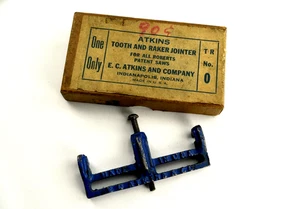 Vintage Atkins No. Saw Tooth & Raker Jointer No. 0 with Original Box - Picture 1 of 4