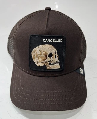 Sombrero de Camionero Goorin Bros The Cancelled Skull Marrón Oscuro-NUEVO CON ETIQUETAS-Colección Otoño 25 Foto 1 de 4