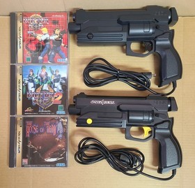 SEGA SATURN VIRTUA GUN 2 Controllers + VIRTUA COP 1 2 House of the dead HSS-0152