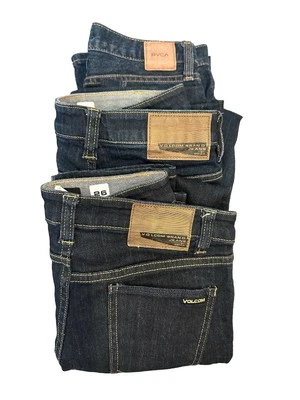 Pantalones de mezclilla para niños talla 26 paquete de 3 piezas - Volcom y RVCA Foto 1 de 4