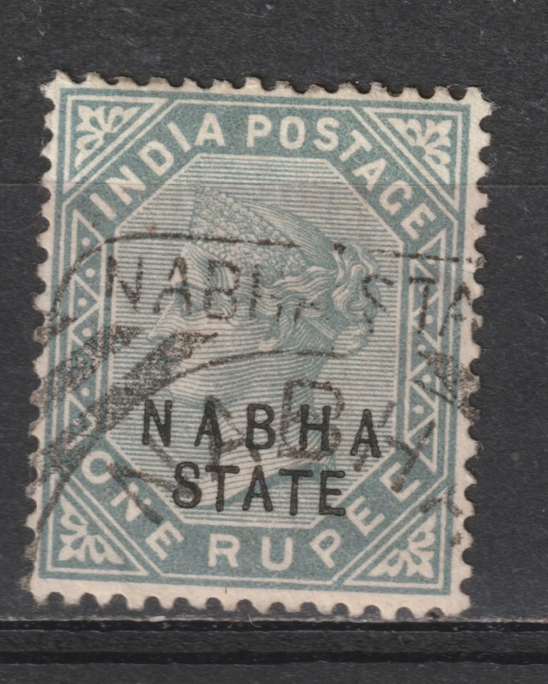 Индия: Лот 86 - Nabha (1888 - #20 - F/VF - б/у) 2025 Scott каталог значение $95.00 - Изображение 1 из 1