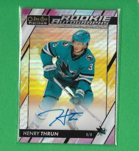 2023-24 O-Pee-Chee Platinum Sunset Henry Thrun AUTO Rookie San Jose Sharks #R-HT - Picture 1 of 2
