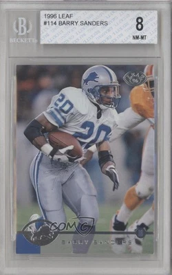 1996 Leaf Barry Sanders #114 BGS 8 HOF - Image 1 of 2