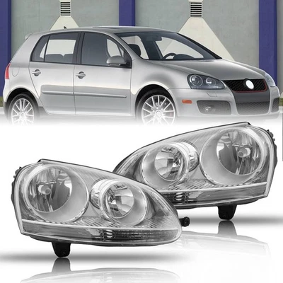 For 06 07 08 09 Volkswagen GTI/Jetta/Rabbit Headlights Headlamps Left+Right 2pcs Foto 1 de 4