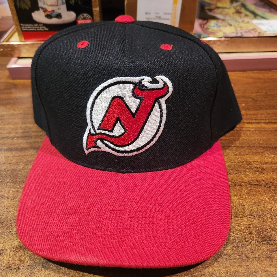 De colección NHL 1990’s NJ New Jersey Devils GCC Gorra Gorra Snap Back Se ve sin usar Foto 1 de 4