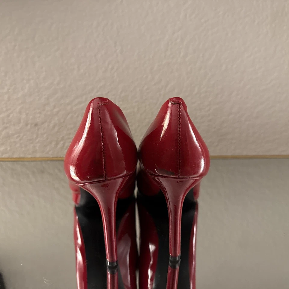 Nine West женщин Stiletto платье насосы туфли размер 7,5 HOT красный! - Изображение 1 из 4