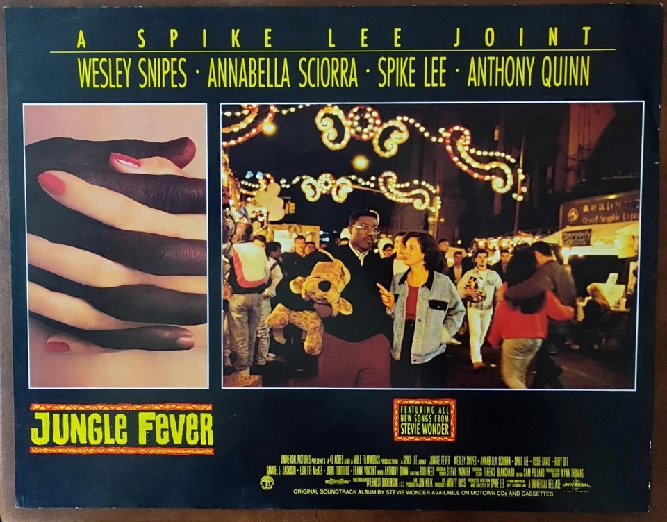 Tarjeta de vestíbulo original 1991 Annabella Sciorra & Wesley Snipes JUNGLE FEVER 13094 Foto 1 de 1