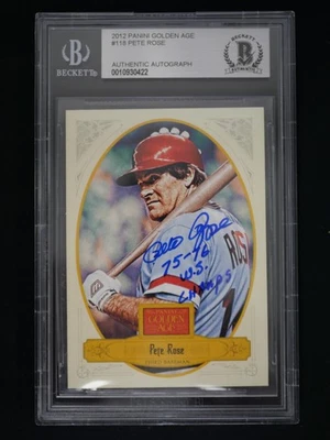 2012 Panini Golden Age #118 Pete Rose HAND SIGNED AUTO "75-76 W.S. CHAMPS - Image 1 of 2