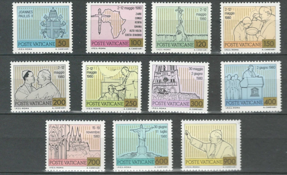 VATICAN EUROPE  POPE MNH COMMEMORATIVE SET STAMPS  LOT (POP 331) - Image 1 of 1