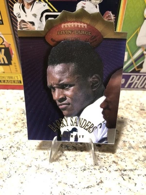 Collector's Edge Advantage Livin' 1997 grande troquelado #6 Barry Sanders HOF Lions Foto 1 de 4