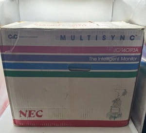 NEC MultiSync JC-1401P3A EGA/VGA Color CRT Vintage Monitor Orig. BOX Untested - Afbeelding 1 van 21