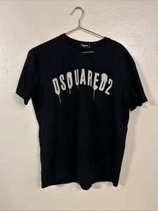 T-shirt uomo Dsquared2 colore nero logo centrale taglia XXL - Made in Italy - Foto 1 di 6