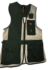 Browning Trapper Creek Mesh Shooting Vest Clay/Green Size - M - Picture 1 of 6