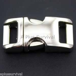 Hebilla de liberación rápida superior curva de metal de 3/8" para pulseras de supervivencia Paracord - Imagen 1 de 1