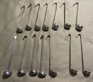 (LOT OF 14) STAINLESS STEEL LADLES (12) 1oz & (2) 1/2 ounce MADE IN INDIA NSF - Picture 1 of 9