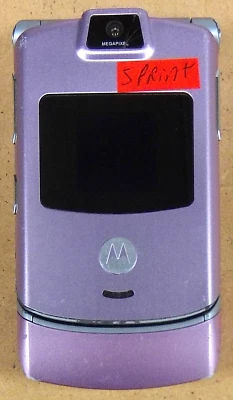Motorola RAZR V3m - Pink and Silver ( Sprint ) Very Rare Flip Phone - READ - Image 1 of 4
