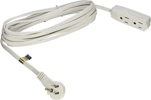 Slimline 2232 Angled Flat Plug Extension Cord, 3 Wire, 13 Foot, White - Picture 1 of 3