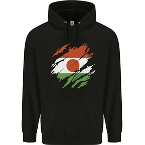 Torn Niger Flag Nigerien Day Football Childrens Kids Hoodie - Picture 1 of 39