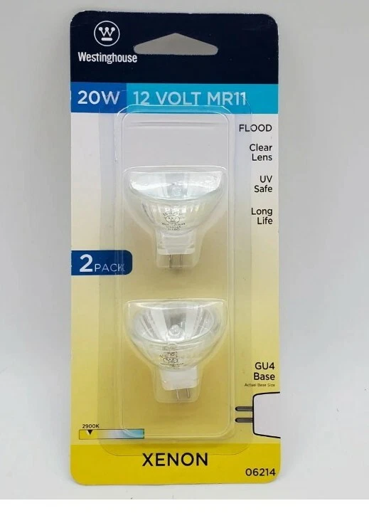 Westinghouse 20 Watts MR11 12 Volt  Xenon Bulb  230 Lumens Decorative  2 pk New - Image 1 of 1