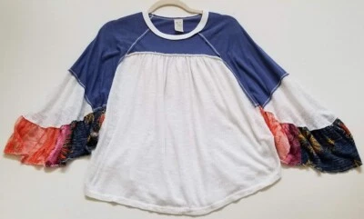 We the Free 衬衫女式 XS 多色星期五发烧长袖弹力波西米亚 — 第 1/4 张图片